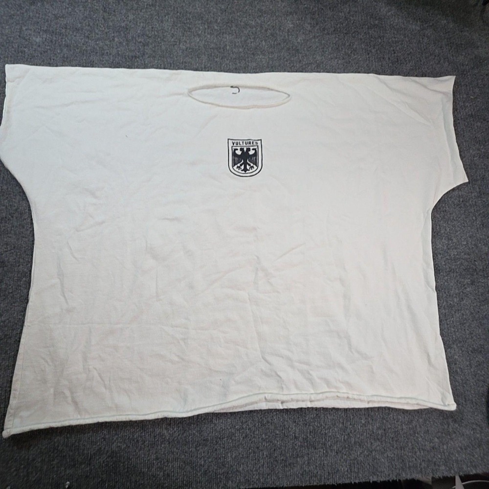Vultures Shirt Mens 3XL White Eagle Crest Graphic Tee Jersey Oversized Top
